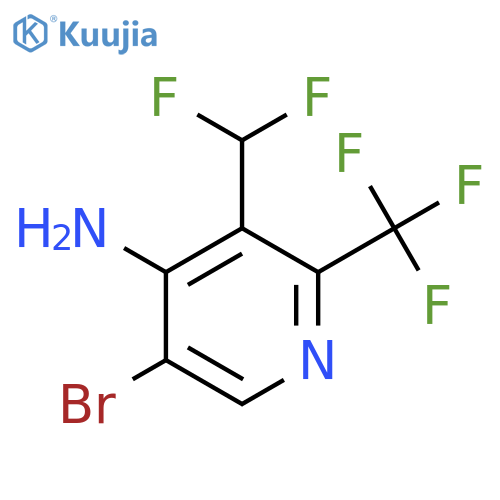 4-Amino-5-bromo-3-(difluoromethyl)-2-(trifluoromethyl)pyridine structure