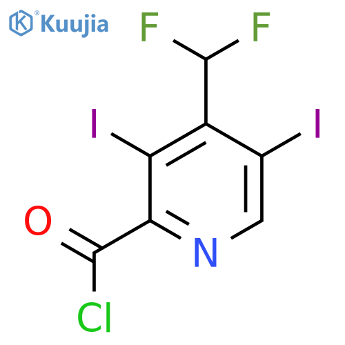 4-(Difluoromethyl)-3,5-diiodopyridine-2-carbonyl chloride structure