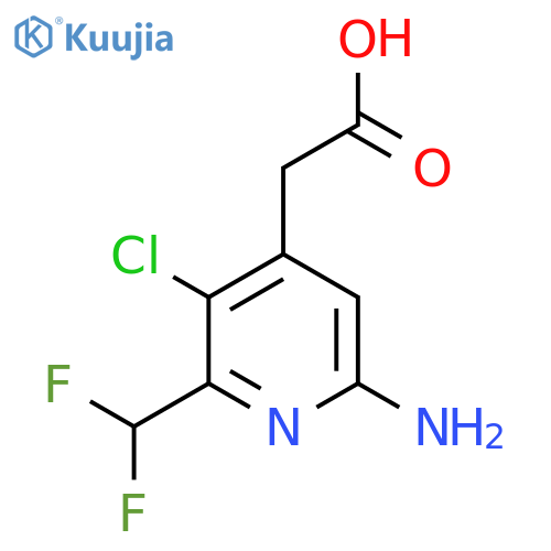 6-Amino-3-chloro-2-(difluoromethyl)pyridine-4-acetic acid structure