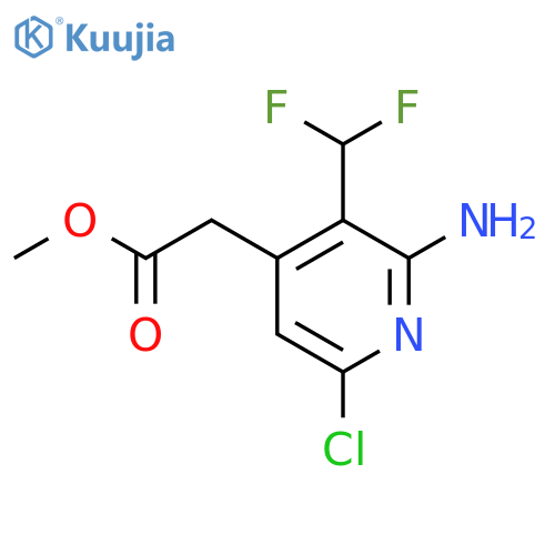 Methyl 2-amino-6-chloro-3-(difluoromethyl)pyridine-4-acetate structure