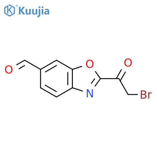 2-(2-Bromoacetyl)benzo[d]oxazole-6-carboxaldehyde structure
