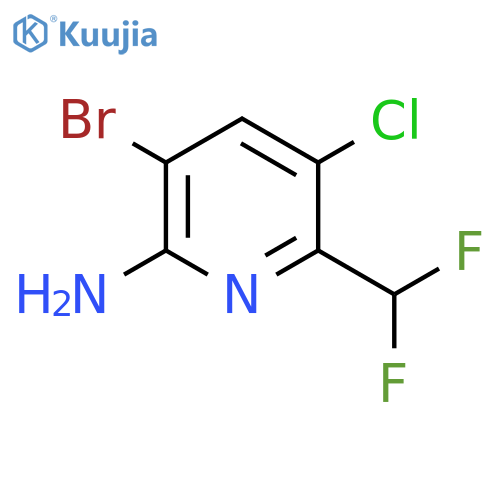 2-Amino-3-bromo-5-chloro-6-(difluoromethyl)pyridine structure