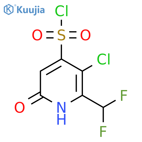 3-Chloro-2-(difluoromethyl)-6-hydroxypyridine-4-sulfonyl chloride structure