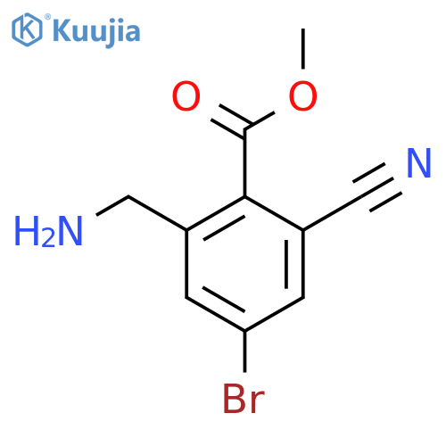 Methyl 2-aminomethyl-4-bromo-6-cyanobenzoate structure