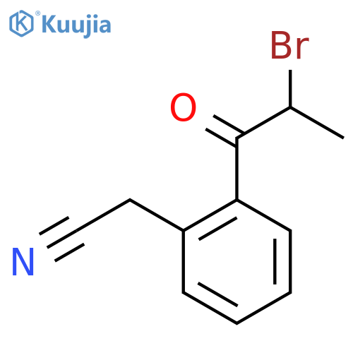 2-Bromo-1-(2-(cyanomethyl)phenyl)propan-1-one structure