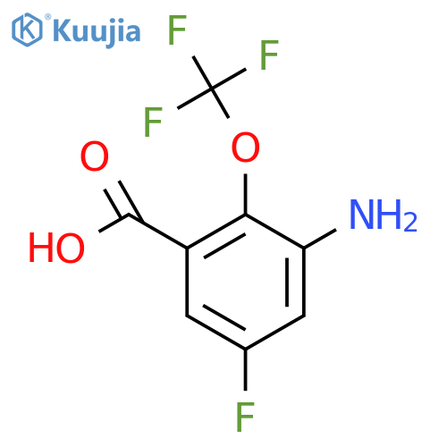 3-Amino-5-fluoro-2-(trifluoromethoxy)benzoic acid structure