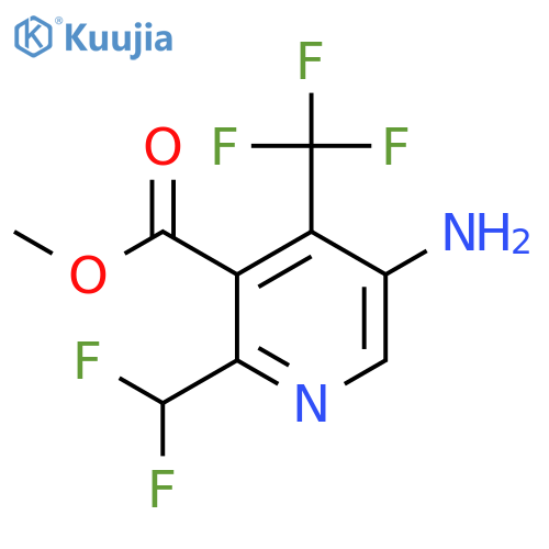 Methyl 5-amino-2-(difluoromethyl)-4-(trifluoromethyl)pyridine-3-carboxylate structure