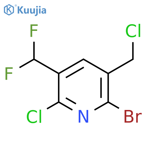 2-Bromo-6-chloro-3-(chloromethyl)-5-(difluoromethyl)pyridine structure