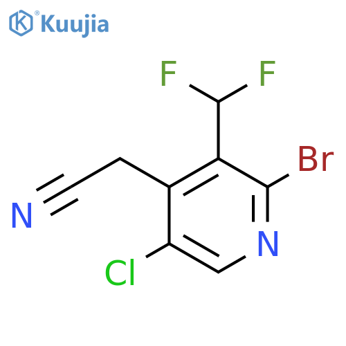 2-Bromo-5-chloro-3-(difluoromethyl)pyridine-4-acetonitrile structure