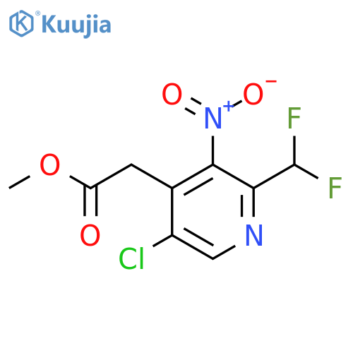 Methyl 5-chloro-2-(difluoromethyl)-3-nitropyridine-4-acetate structure