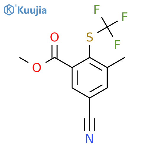 Methyl 5-cyano-3-methyl-2-(trifluoromethylthio)benzoate structure
