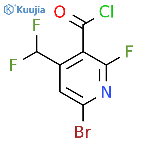 6-Bromo-4-(difluoromethyl)-2-fluoropyridine-3-carbonyl chloride structure