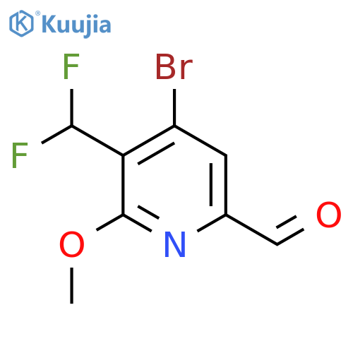 4-Bromo-3-(difluoromethyl)-2-methoxypyridine-6-carboxaldehyde structure