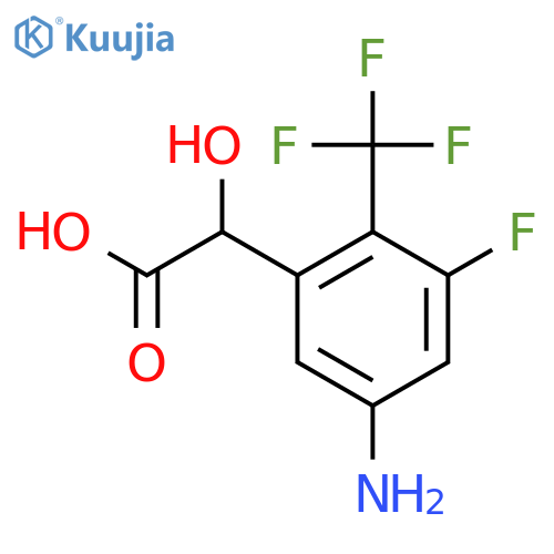 5-Amino-3-fluoro-2-(trifluoromethyl)mandelic acid structure