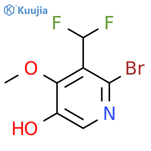 2-Bromo-3-(difluoromethyl)-5-hydroxy-4-methoxypyridine structure