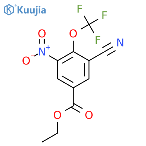 Ethyl 3-cyano-5-nitro-4-(trifluoromethoxy)benzoate structure