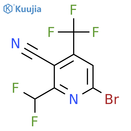 6-Bromo-3-cyano-2-(difluoromethyl)-4-(trifluoromethyl)pyridine structure