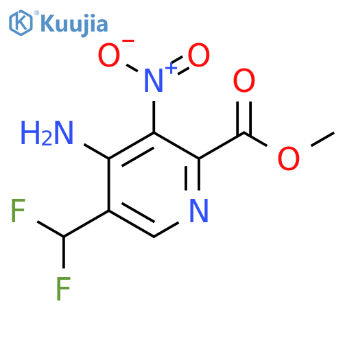 Methyl 4-amino-5-(difluoromethyl)-3-nitropyridine-2-carboxylate structure