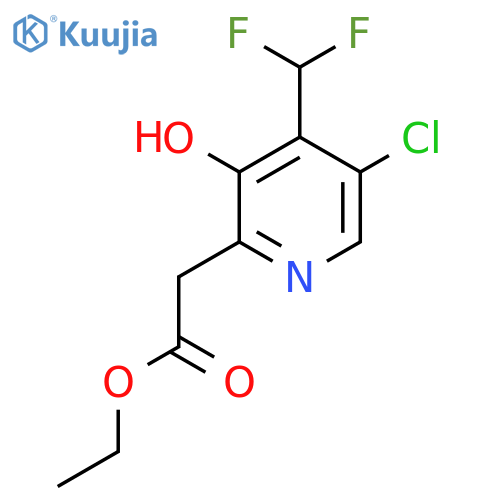 Ethyl 5-chloro-4-(difluoromethyl)-3-hydroxypyridine-2-acetate structure