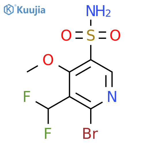 2-Bromo-3-(difluoromethyl)-4-methoxypyridine-5-sulfonamide structure