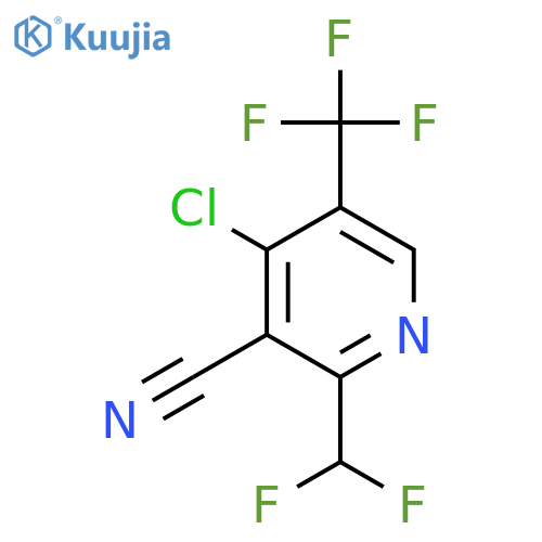 4-Chloro-3-cyano-2-(difluoromethyl)-5-(trifluoromethyl)pyridine structure