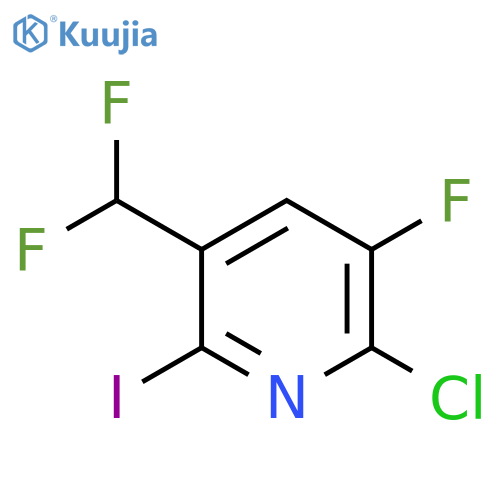 2-Chloro-5-(difluoromethyl)-3-fluoro-6-iodopyridine structure