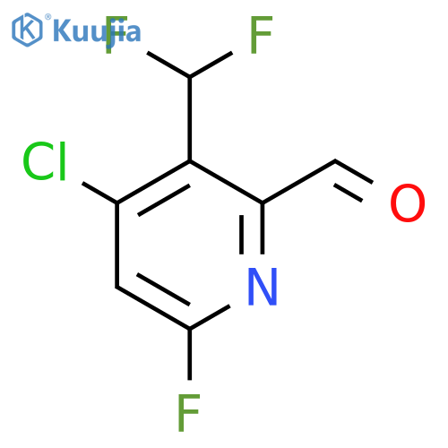 4-Chloro-3-(difluoromethyl)-6-fluoropyridine-2-carboxaldehyde structure