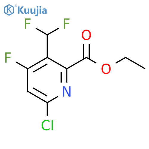 Ethyl 6-chloro-3-(difluoromethyl)-4-fluoropyridine-2-carboxylate structure