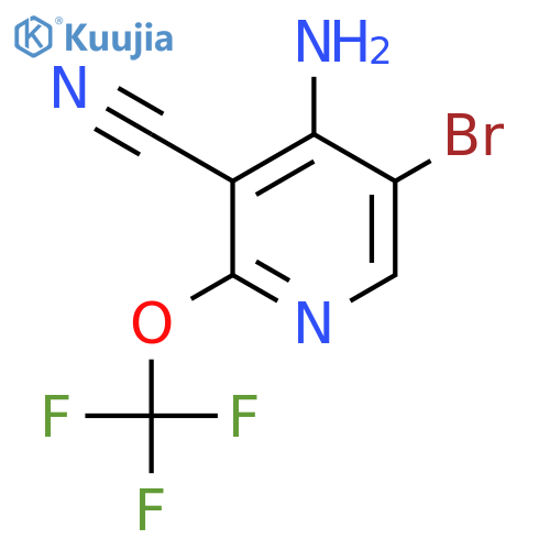 4-Amino-5-bromo-3-cyano-2-(trifluoromethoxy)pyridine structure