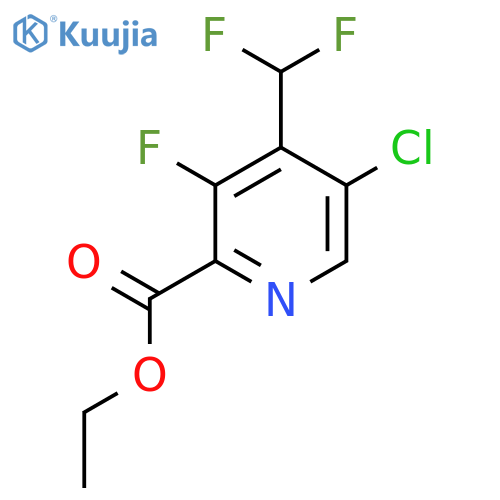 Ethyl 5-chloro-4-(difluoromethyl)-3-fluoropyridine-2-carboxylate structure
