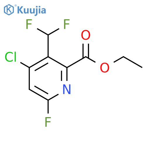 Ethyl 4-chloro-3-(difluoromethyl)-6-fluoropyridine-2-carboxylate structure