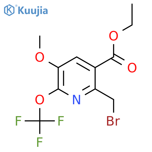 Ethyl 2-(bromomethyl)-5-methoxy-6-(trifluoromethoxy)pyridine-3-carboxylate structure