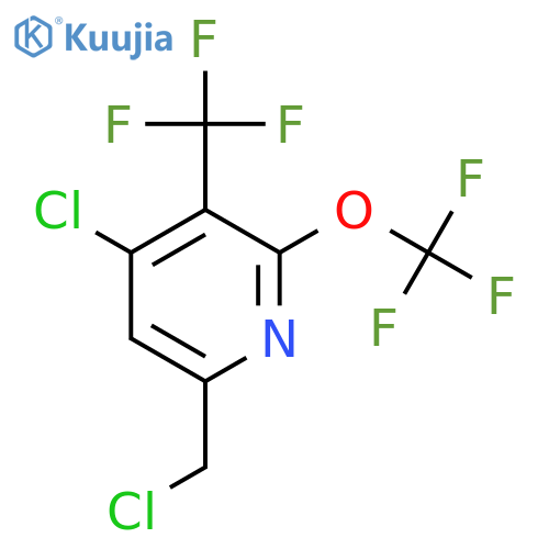 4-Chloro-6-(chloromethyl)-2-(trifluoromethoxy)-3-(trifluoromethyl)pyridine structure