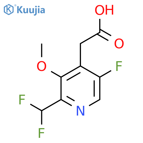 2-(Difluoromethyl)-5-fluoro-3-methoxypyridine-4-acetic acid structure