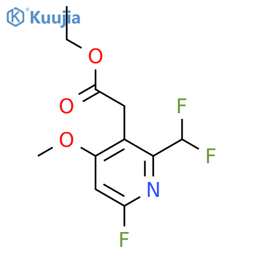 Ethyl 2-(difluoromethyl)-6-fluoro-4-methoxypyridine-3-acetate structure