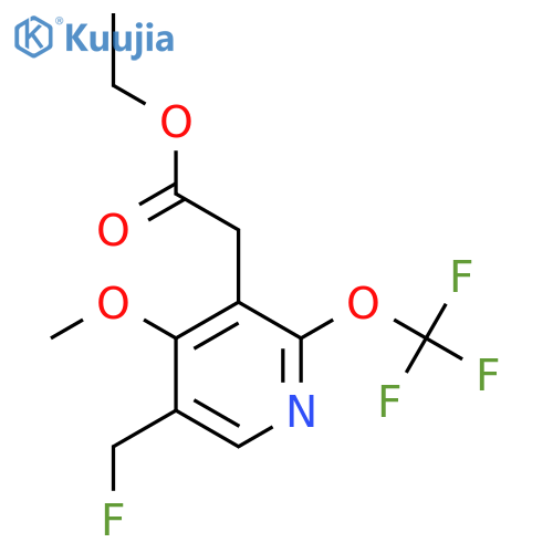 Ethyl 5-(fluoromethyl)-4-methoxy-2-(trifluoromethoxy)pyridine-3-acetate structure