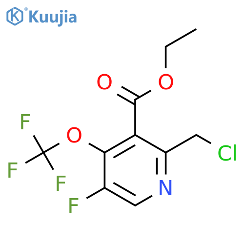Ethyl 2-(chloromethyl)-5-fluoro-4-(trifluoromethoxy)pyridine-3-carboxylate structure