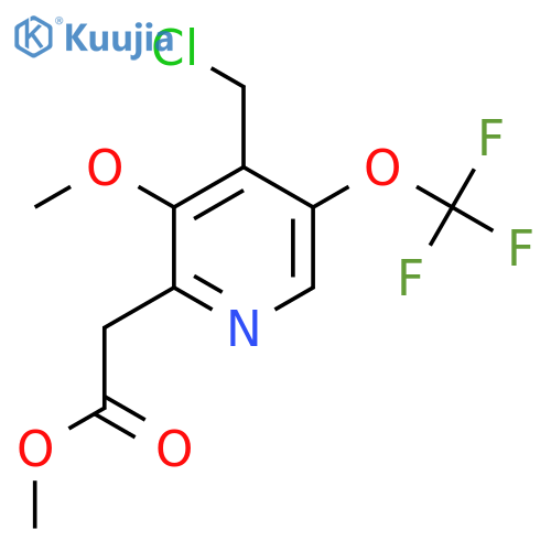 Methyl 4-(chloromethyl)-3-methoxy-5-(trifluoromethoxy)pyridine-2-acetate structure