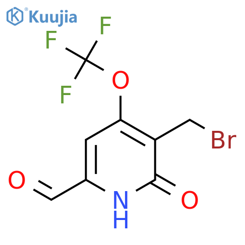3-(Bromomethyl)-2-hydroxy-4-(trifluoromethoxy)pyridine-6-carboxaldehyde structure
