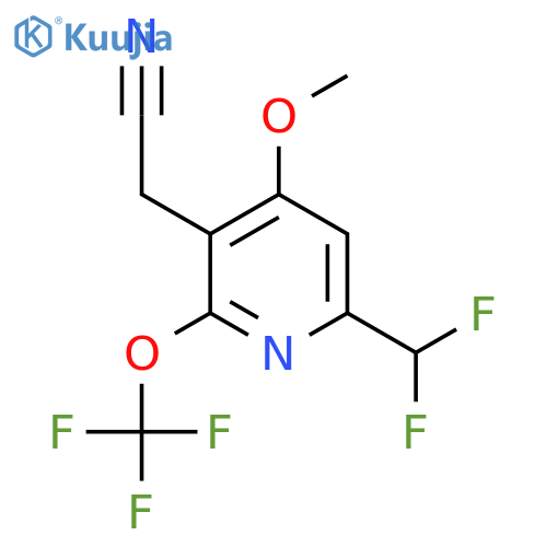 6-(Difluoromethyl)-4-methoxy-2-(trifluoromethoxy)pyridine-3-acetonitrile structure