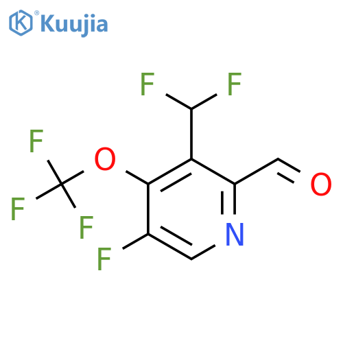 3-(Difluoromethyl)-5-fluoro-4-(trifluoromethoxy)pyridine-2-carboxaldehyde structure