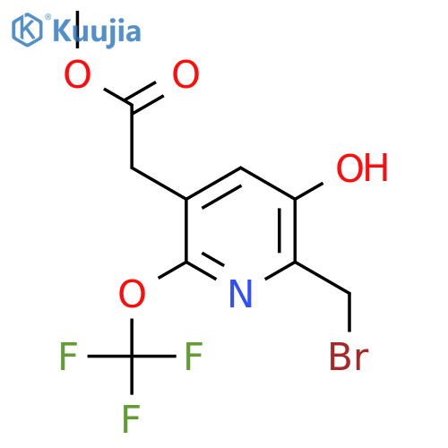 Methyl 2-(bromomethyl)-3-hydroxy-6-(trifluoromethoxy)pyridine-5-acetate structure
