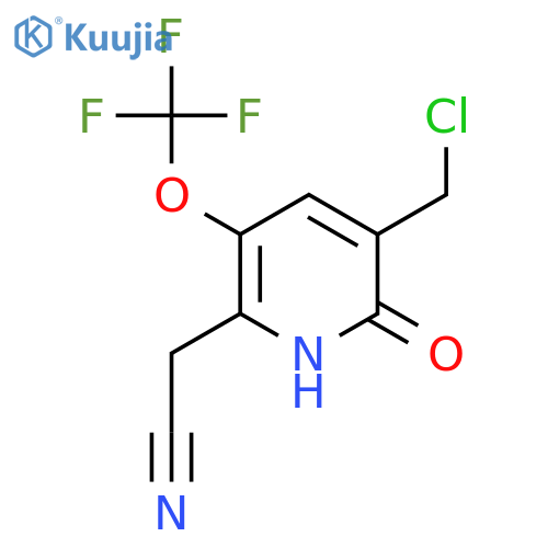 3-(Chloromethyl)-2-hydroxy-5-(trifluoromethoxy)pyridine-6-acetonitrile structure