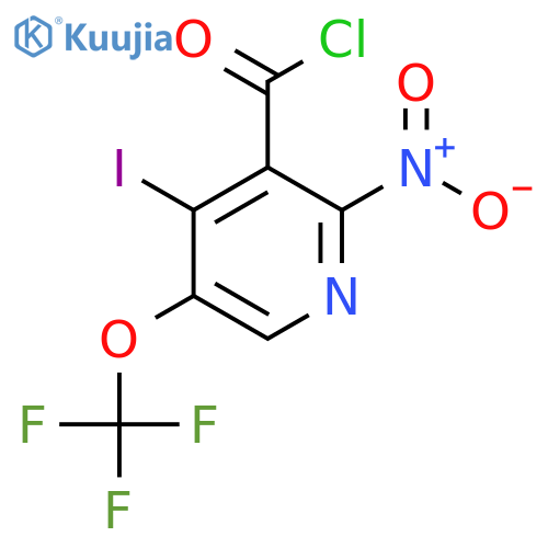 4-Iodo-2-nitro-5-(trifluoromethoxy)pyridine-3-carbonyl chloride structure