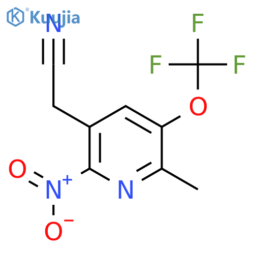 2-Methyl-6-nitro-3-(trifluoromethoxy)pyridine-5-acetonitrile structure