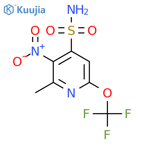 2-Methyl-3-nitro-6-(trifluoromethoxy)pyridine-4-sulfonamide structure