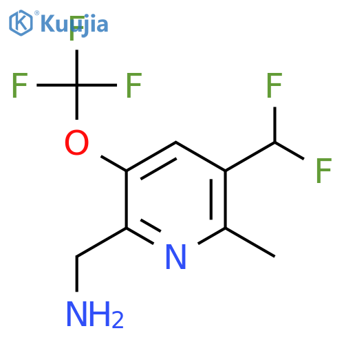 2-(Aminomethyl)-5-(difluoromethyl)-6-methyl-3-(trifluoromethoxy)pyridine structure