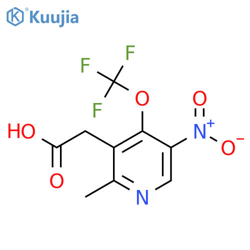 2-Methyl-5-nitro-4-(trifluoromethoxy)pyridine-3-acetic acid structure