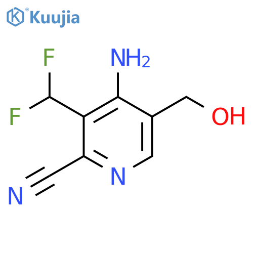 4-Amino-2-cyano-3-(difluoromethyl)pyridine-5-methanol structure