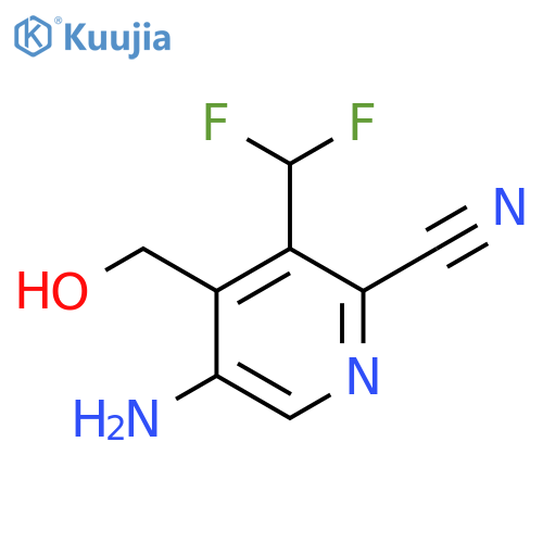 5-Amino-2-cyano-3-(difluoromethyl)pyridine-4-methanol structure